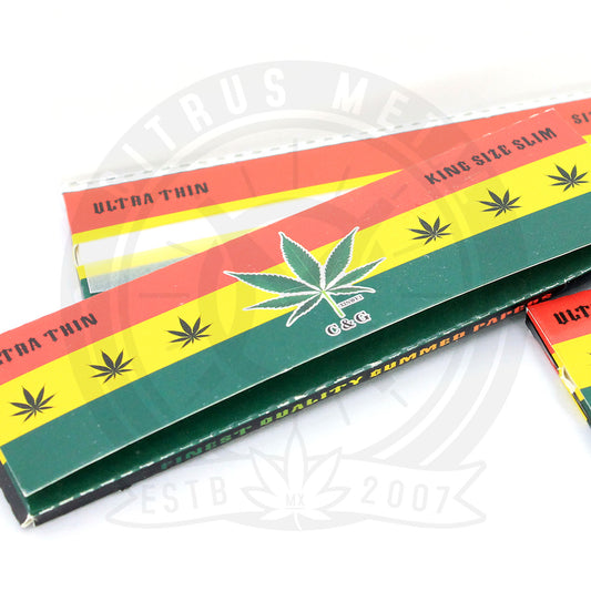 Papel para Rolar C&G Rasta Medida King Size Slim