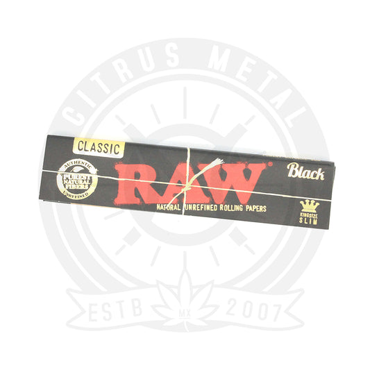 Papel RAW Classic Black Medida King Size Slim